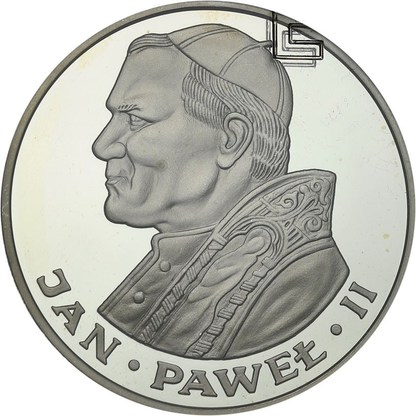 PRL. 10.000 złotych 1986 Jan Paweł II, stempel lustrzany